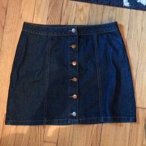 Denim bottom up skirt